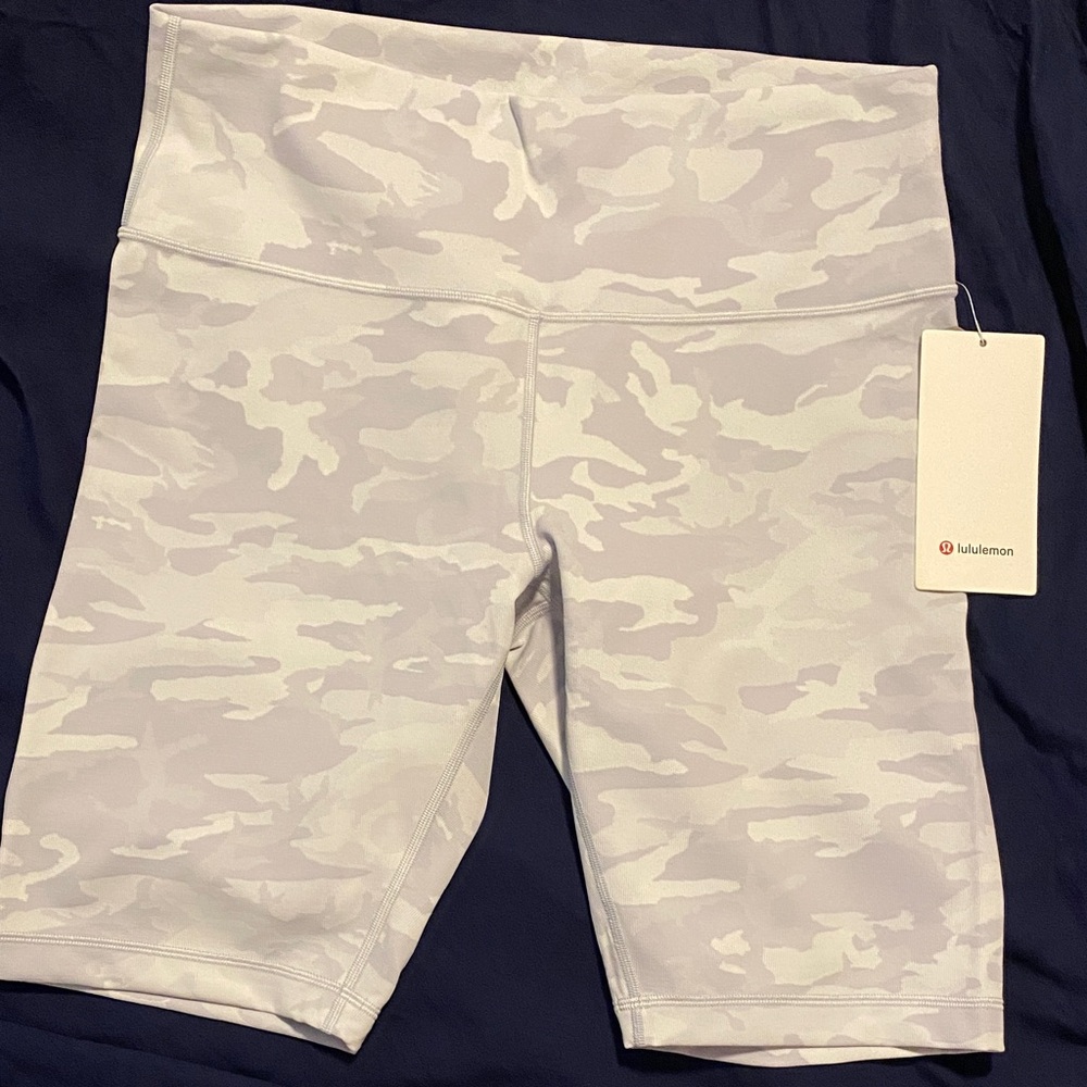 lululemon athletica White Camo Bike Shorts